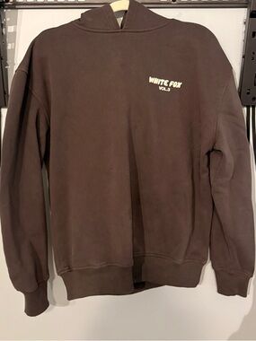 White Fox Vol. 3 Hoodie | Charcoal & White | Oversized Cozy Sweatshirt